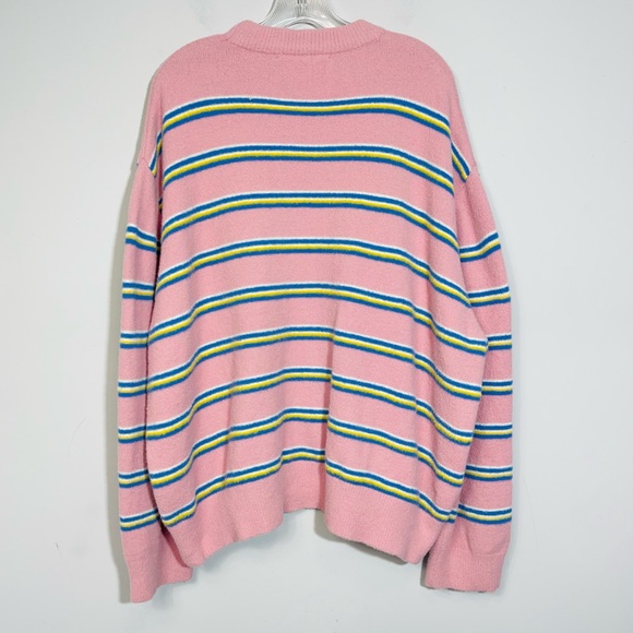 Mason Prince M.P Studios Japan Oversized Slouchy Drop Shoulder Sweater Pink 1 - Picture 2 of 13
